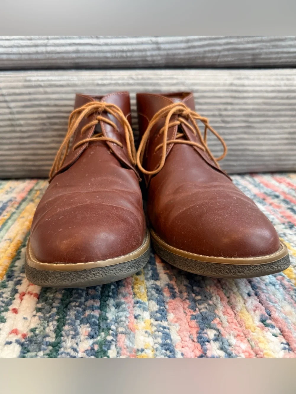 Deer Stags Chestnut Brown Leather Bangor Chukka Boots
